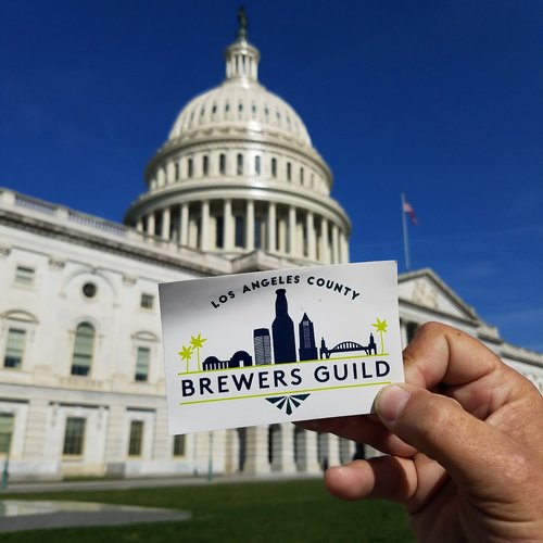 LA Brewers Guild logo in Sacramento Capitol building