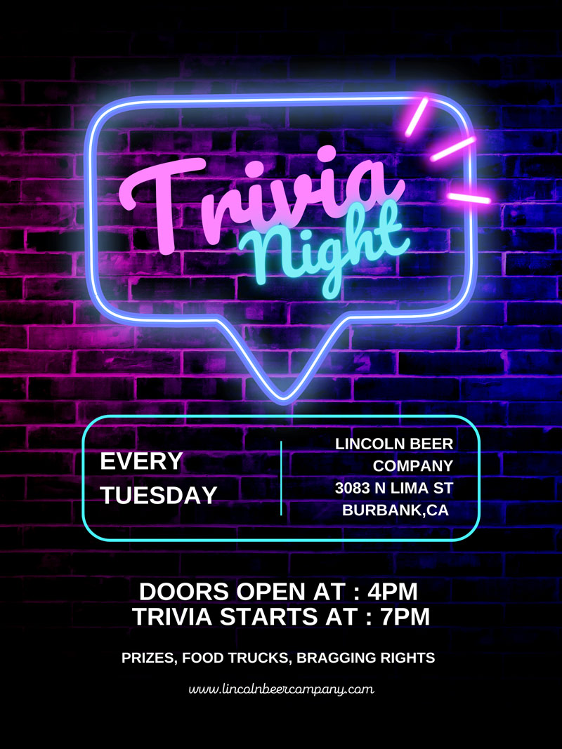 Trivia Night flyer