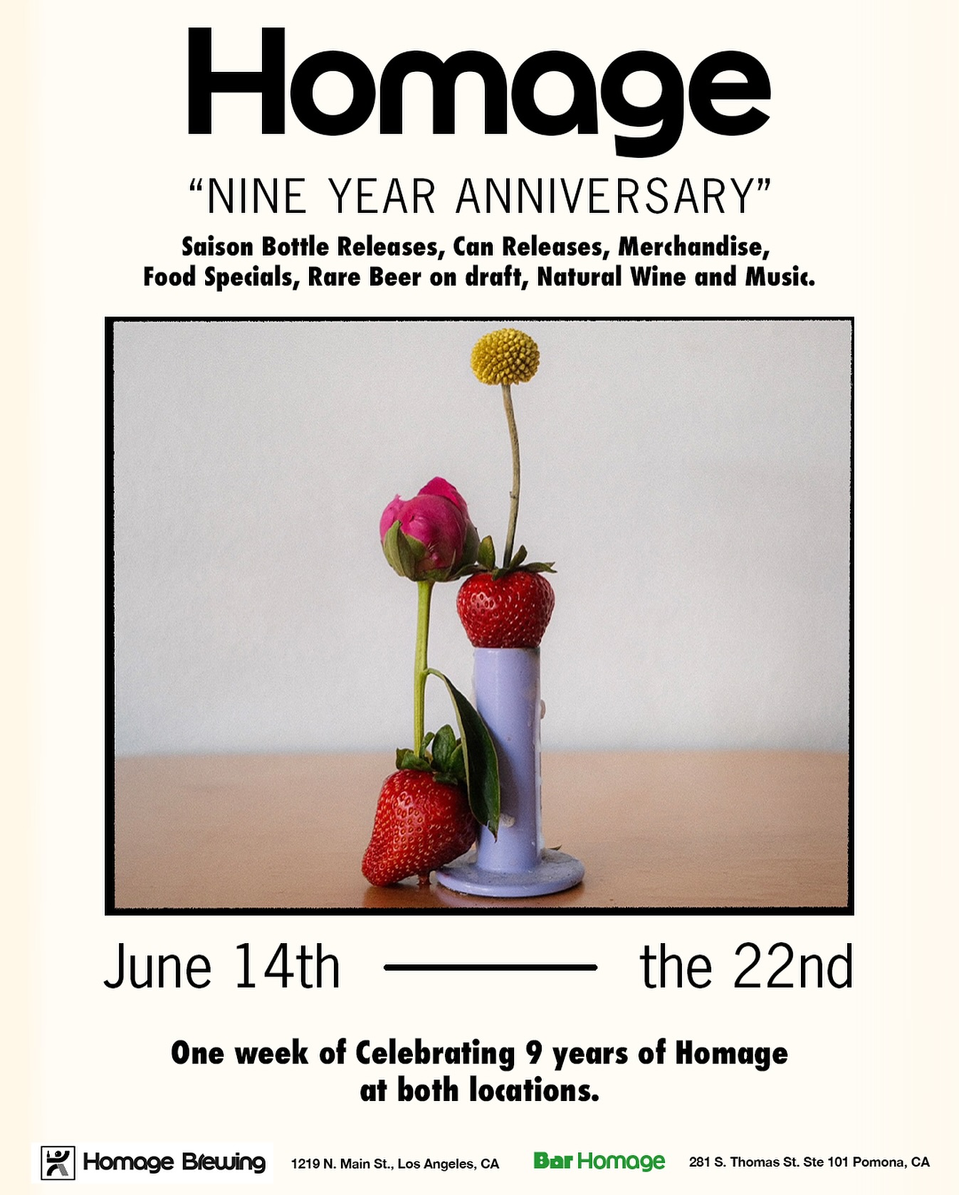 Homage Brewing 9th Anniversary