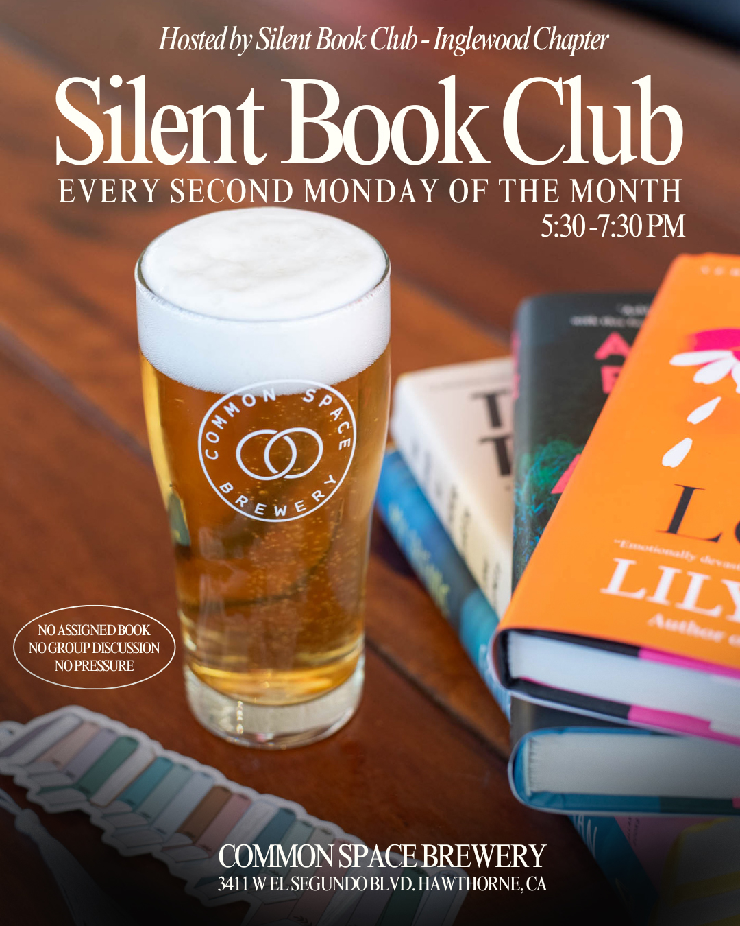 Silent Book Club; Common Space Brewery