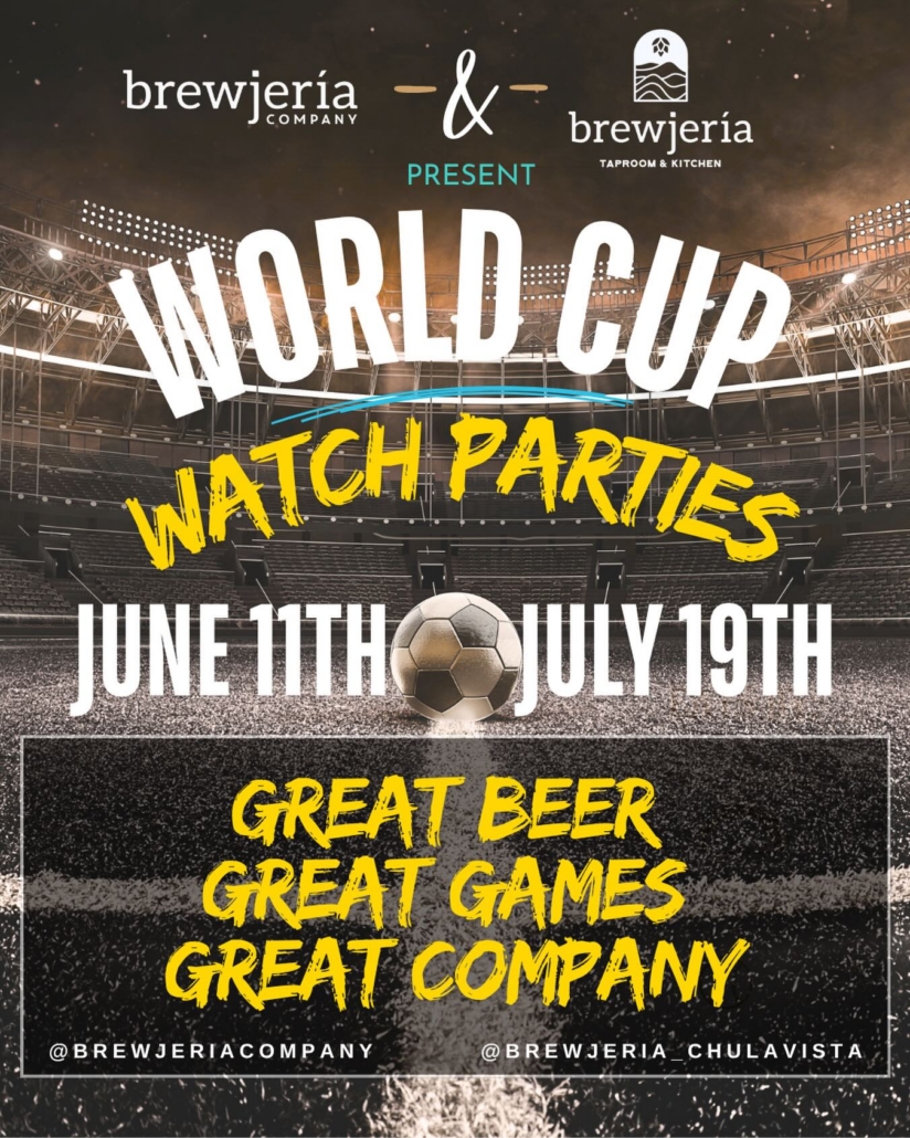 World Cup Watch Parties at Brewjeria Company