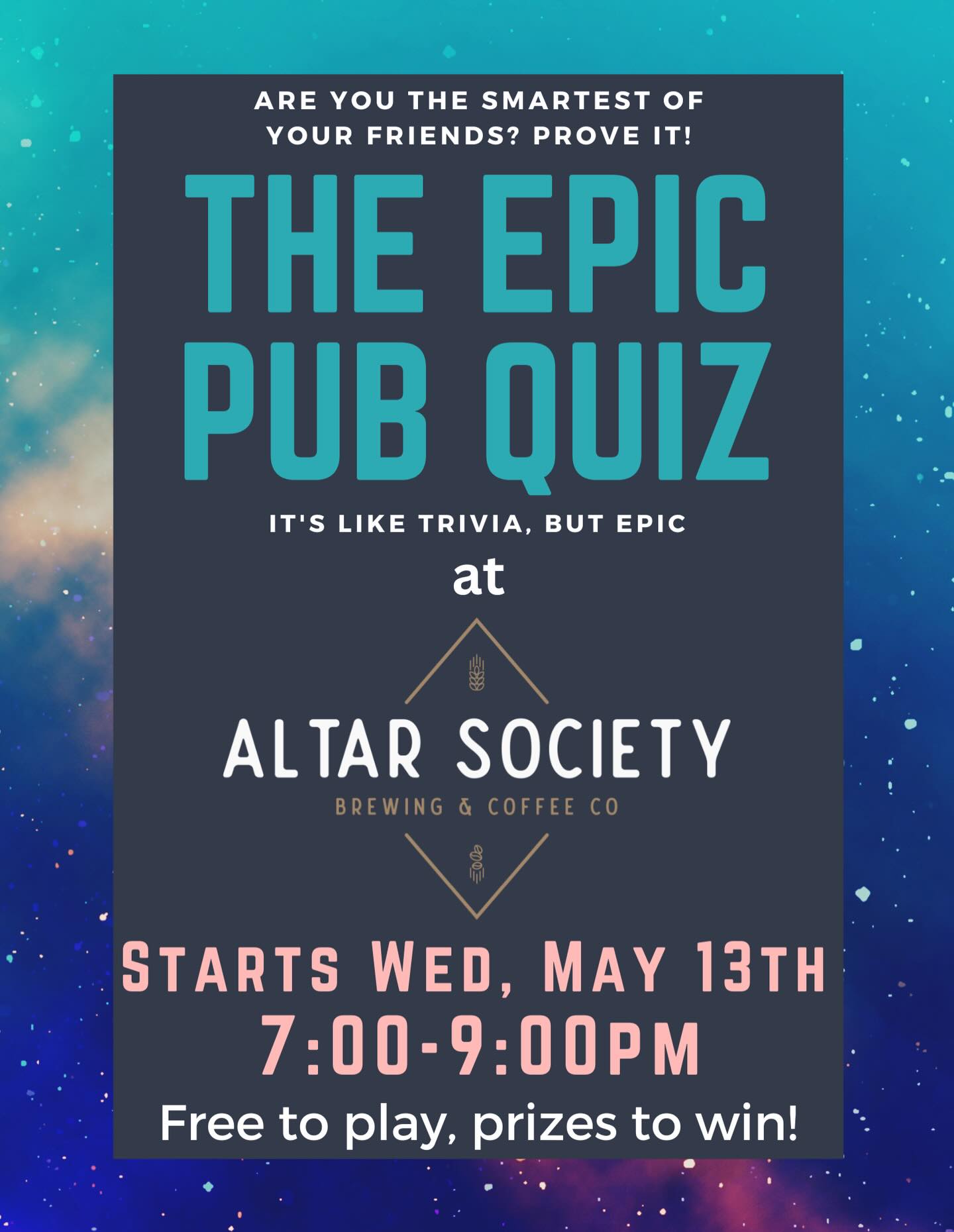 The Epic Pub Quiz night at Altar Society