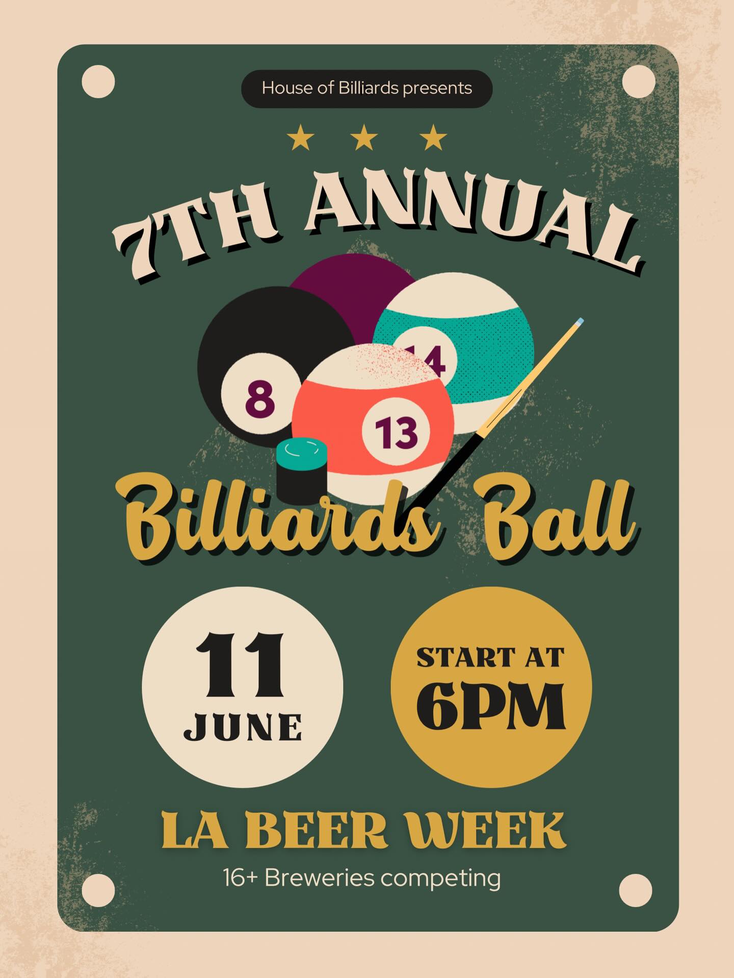 House of Billiards - 7th Annual Billiards Ball