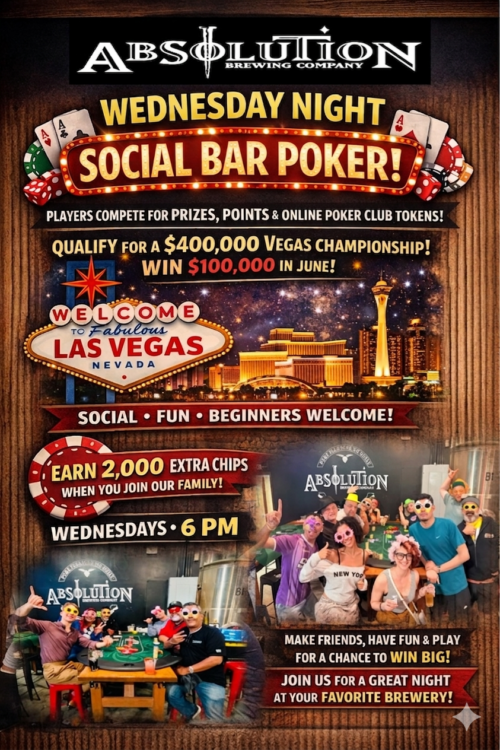 Social Poker League at Absolution Brewing